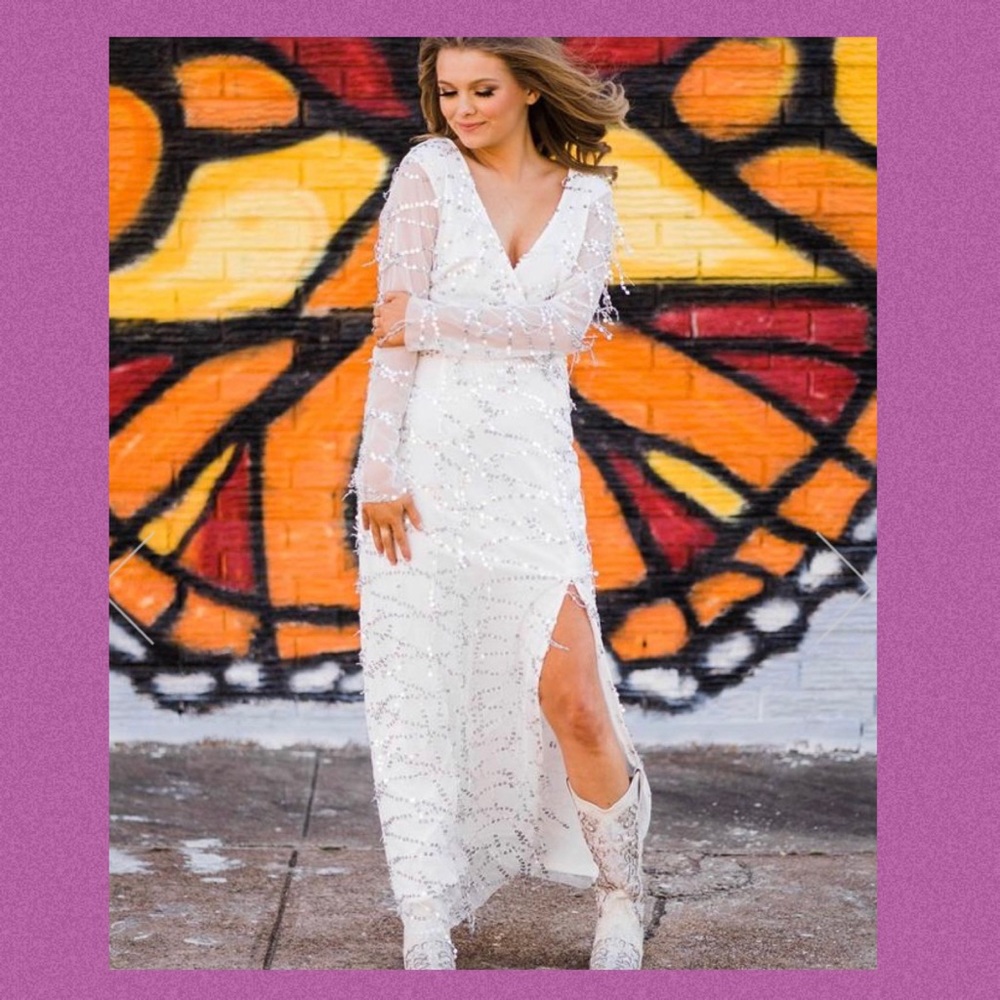 NWT Stealing Cinderella Sequin Dress - White